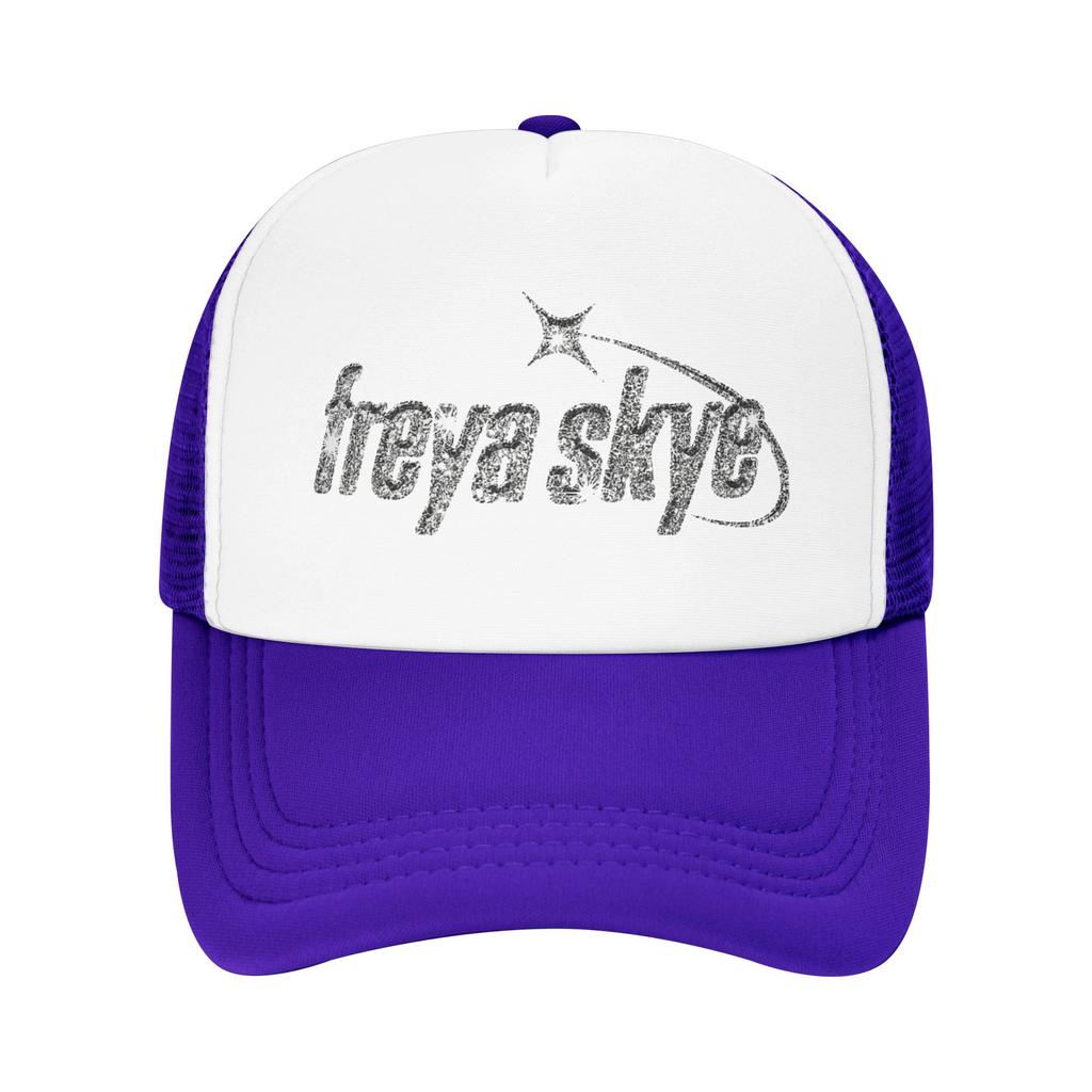 Freya Skye Logo Diamond Style Mesh Baseball Caps Adult HipHop Sun Caps Hats Adjustable Summer Trucker Caps
