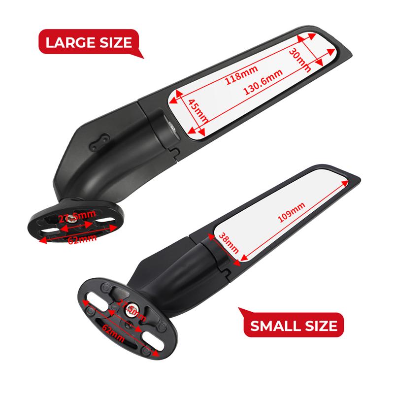 Мотоциклетное ветрокрыло, регулируемое вращающееся зеркало заднего вида для Suzuki GSXR ZX10R Yamaha YZF R6 R1 Honda CBR 250R 650R CBR125