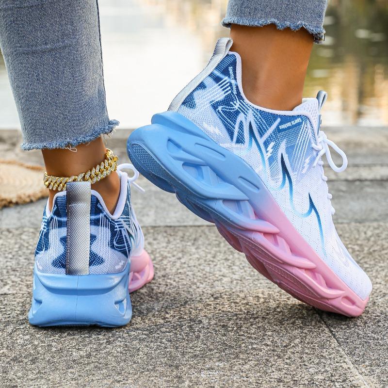 Женские кроссовки 2025 года, новые модные дышащие кроссовки, удобные кроссовки, женская сетчатая ткань, шнуровка, женская обувь, женская обувь