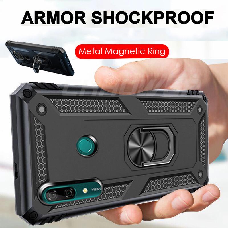 Magnetic Armor Ring Case For Huawei P30 P40 Pro Lite P Smart Z Y5p Y6S Y5 Y6 Y7 Y9 Prime Pro Honor 20 10 Lite 20S 9S 9X 8A 8S Rugged Stand Cover Coque