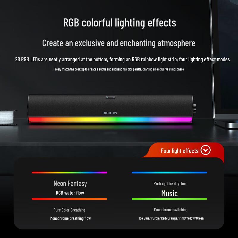 Philips SPA3150 RGB Bluetooth PC Speaker with Subwoofer