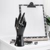 2pcs Female Mannequin Hand Model, Plastic Hand Jewelry Display Stand for Rings, Creative Ring Holder Rack, Black