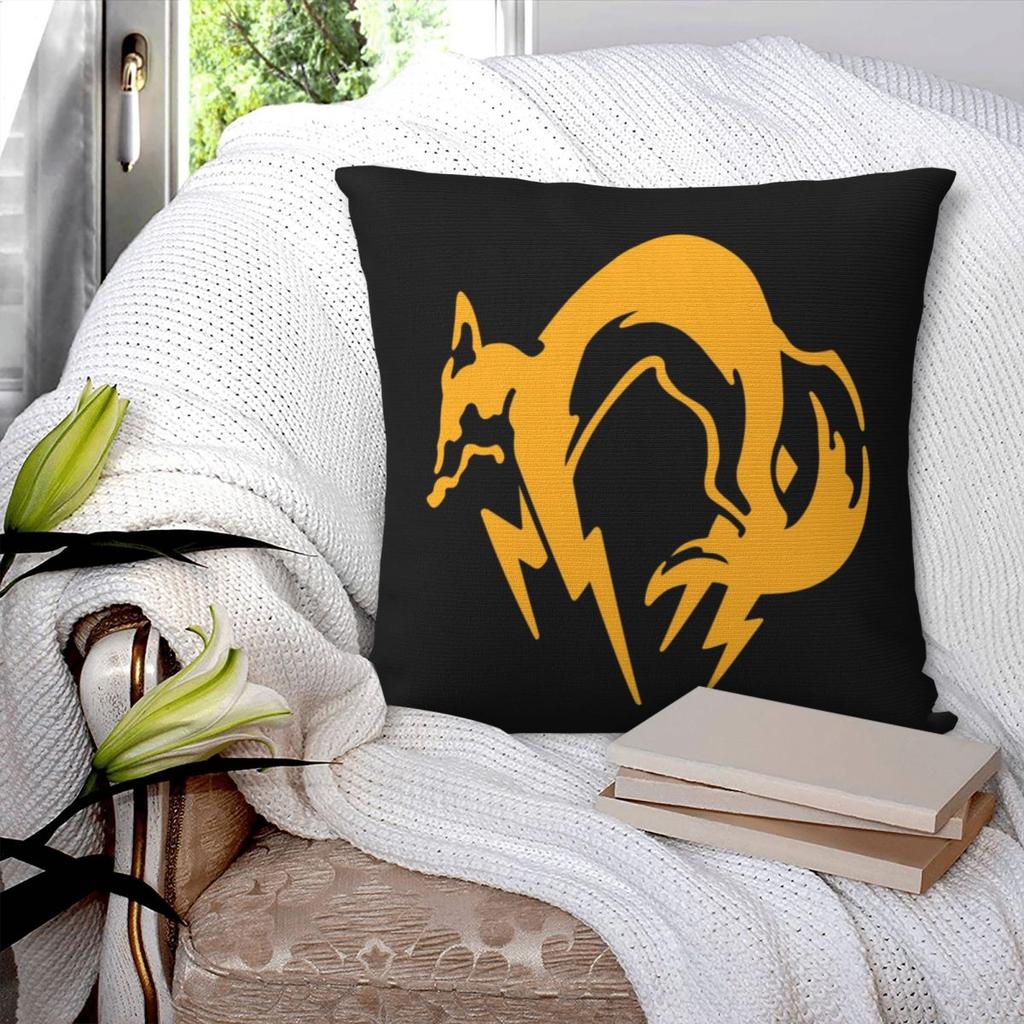 Metal Gear Solid Fox Essential Square Pillowcase Pillow Cover Polyester Cushion Decor Comfort Throw Pillow for Home Car