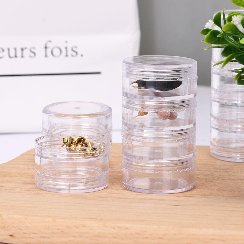 Stackable Round with Cover Clear Face Cream Box Makeup Organizer Eye Cream Box Jewelry Storage Box