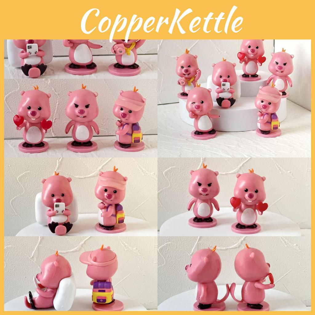 Милая Розовая Бобровая Фигурка Loopy Pvc Коллекционная Декорация Для Девочек