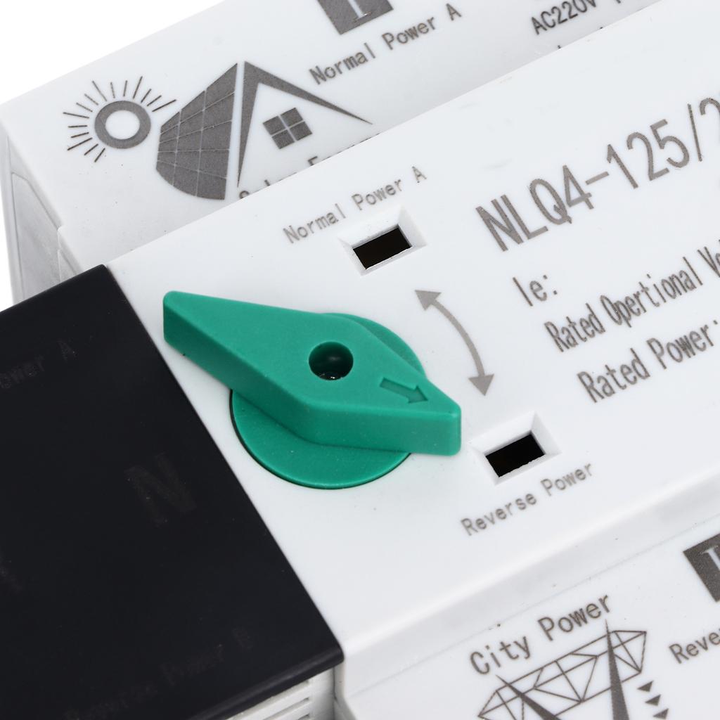 Переключатель резерва двойной мощности быстрого переключения автоматический 230 В переменного тока 100 А для домашнего завода