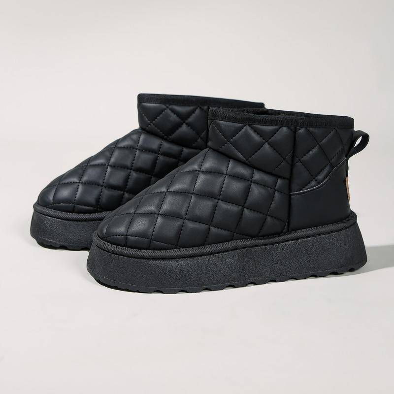 Удобные нескользящие и морозостойкие женские уличные ботинки коричневые длинные ботинки Модные водонепроницаемые теплые зимние ботинки на толстой подошве