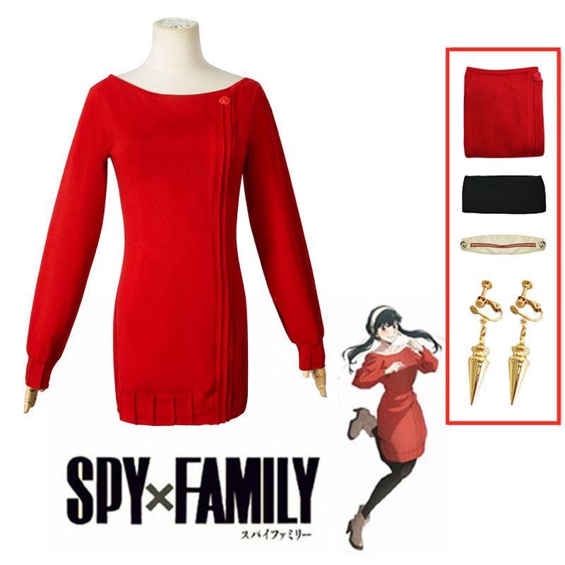 Spy×family Ёр Форджер Косплей Костюм Платье для Хэллоуина и Карнавала