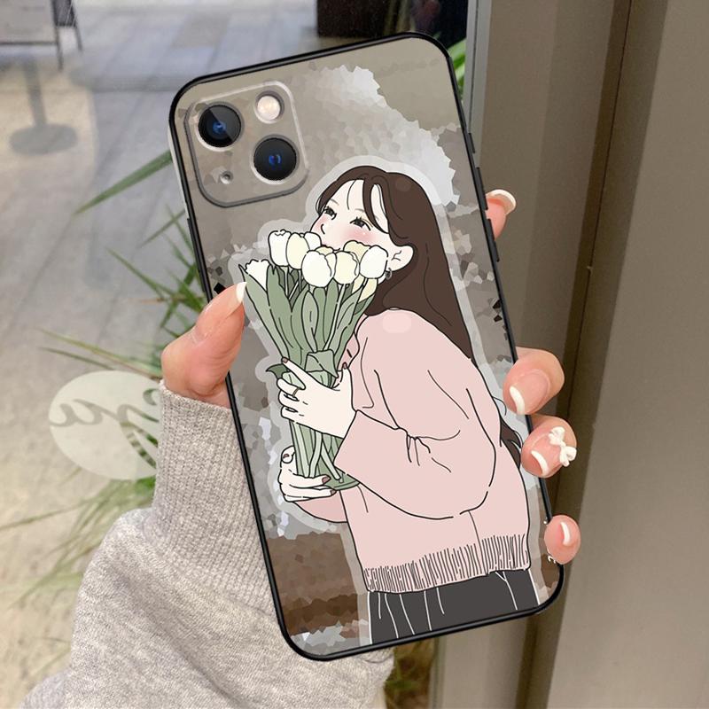 Цветочный весенний чехол с тюльпанами для iPhone 16 Pro Max 15 14 12 11 13 17 Pro Max Plus 12 13 Mini 16e 17 Air Задняя крышка