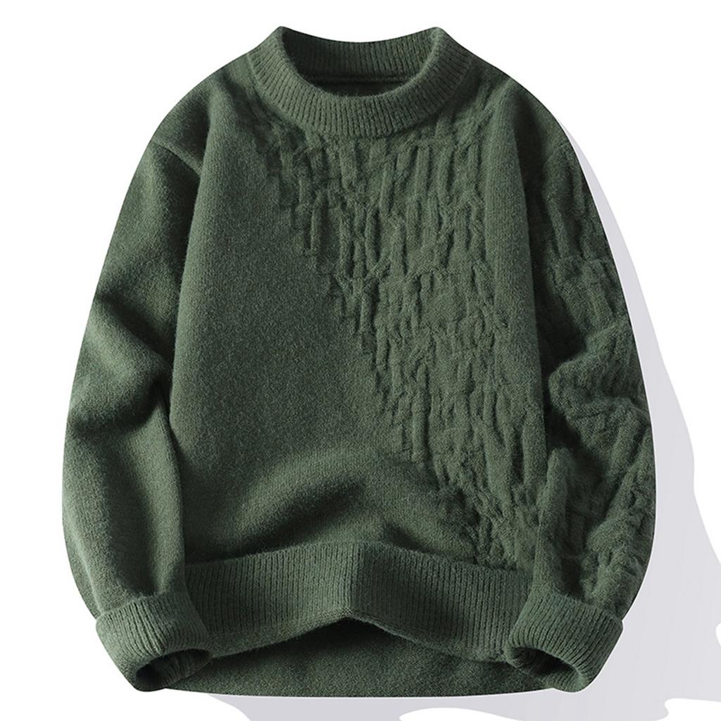 Men's  Fashion  Knitting  Pullover  Long Sleeves  Loose  Round Neck  Sweater