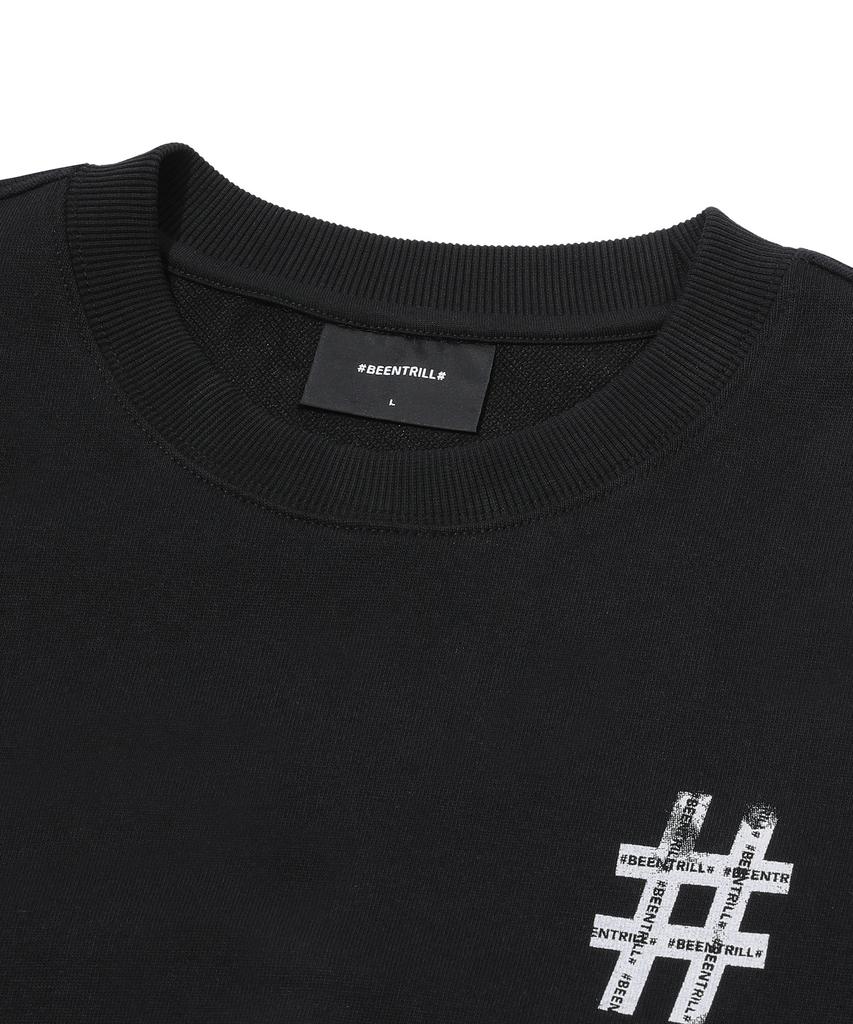 Свитшот BEENTRILL Bny с трафаретной росписью (черный)