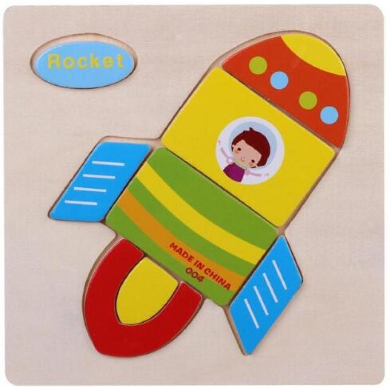 Деревянная игрушка-головоломка, детские строительные блоки, мультяшные животные, игрушки для мальчиков и девочек раннего детства