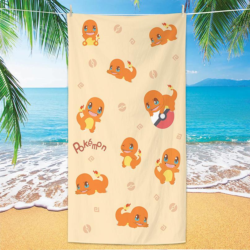 Microfiber Cartoon Printed Beach Towel Quick Absorbent Bath Towel For Adults Kids Swimming Seaside