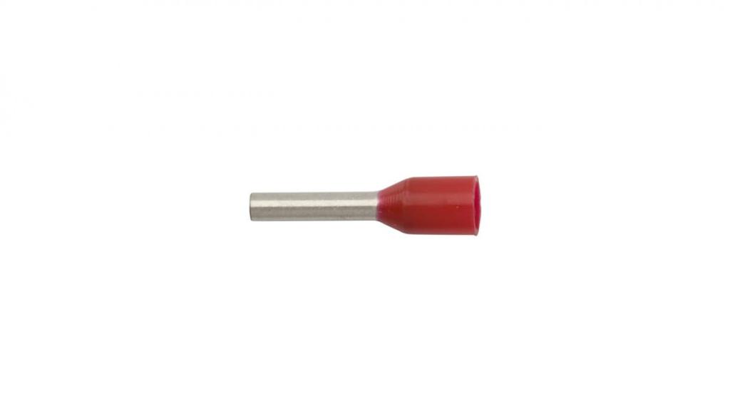 Insulated Ferrule Terminal 1Mm2/8Mm Red Tinned Ti1L8 /100 Pcs/