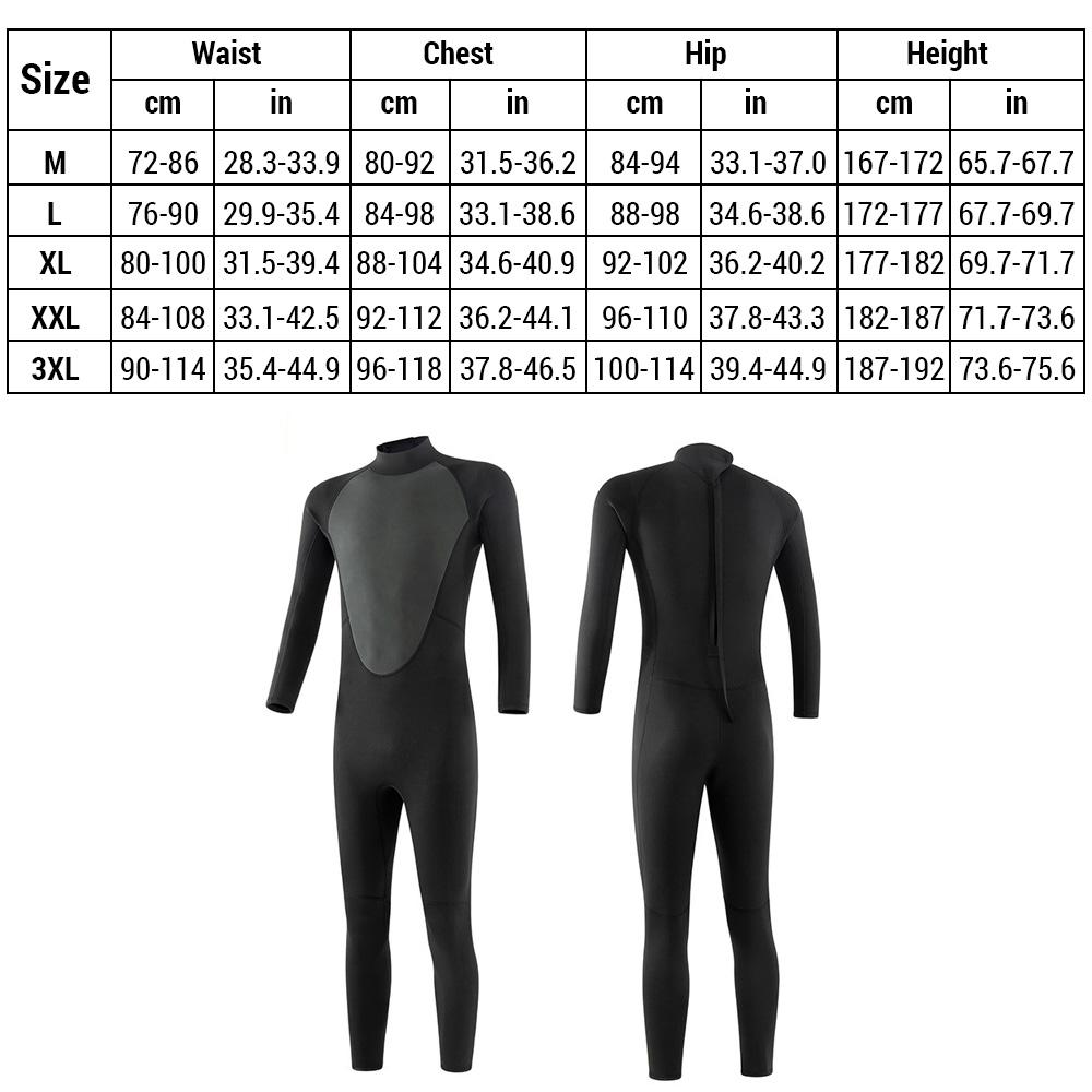 Neoprene Full Body Guard One Piece Sleeve Diving Thermal Swimsuit Men Women Wetsuits