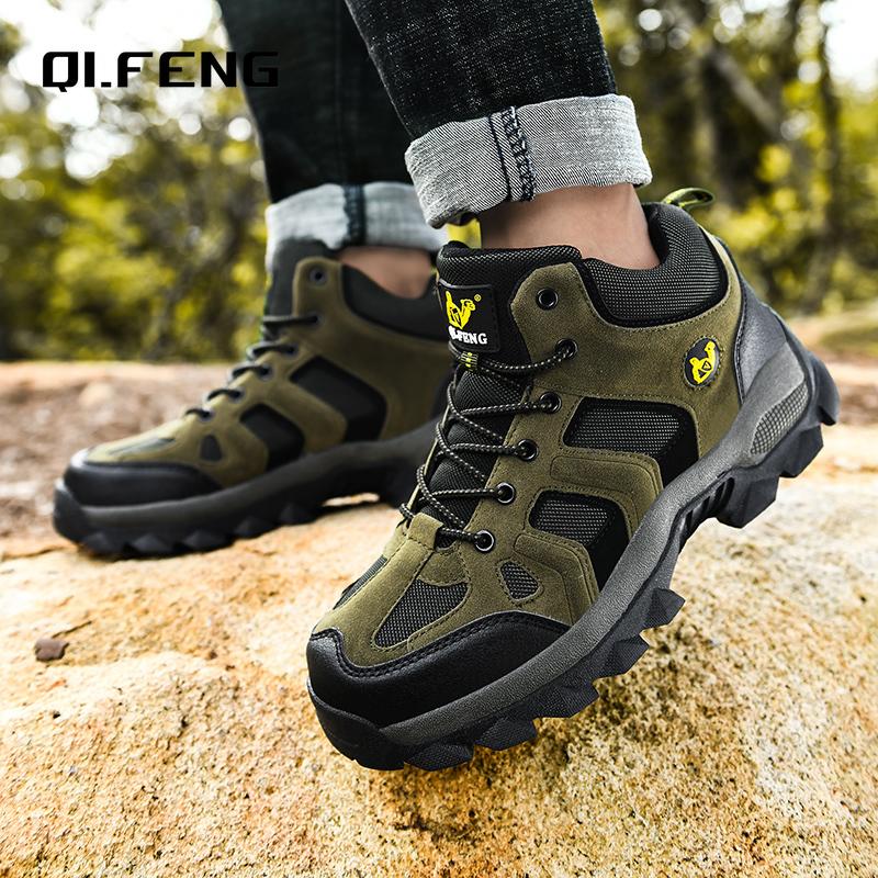 Tactical Shoes Plus Anti-Skidding Classical Walking Footwear Autumn Winter Men Women Outdoor mountaineering Leather Boots 39-48