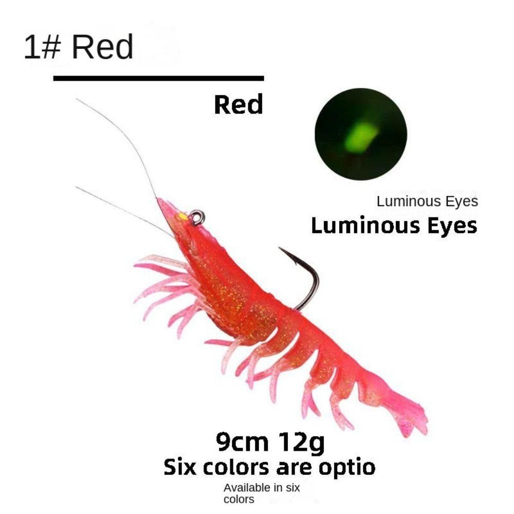 9см 12г Мягкий Плоский коготь/классический Креативный Креветка Искусственная приманка Приманка для креветки Морская рыбалка Крючок Червь Силикон