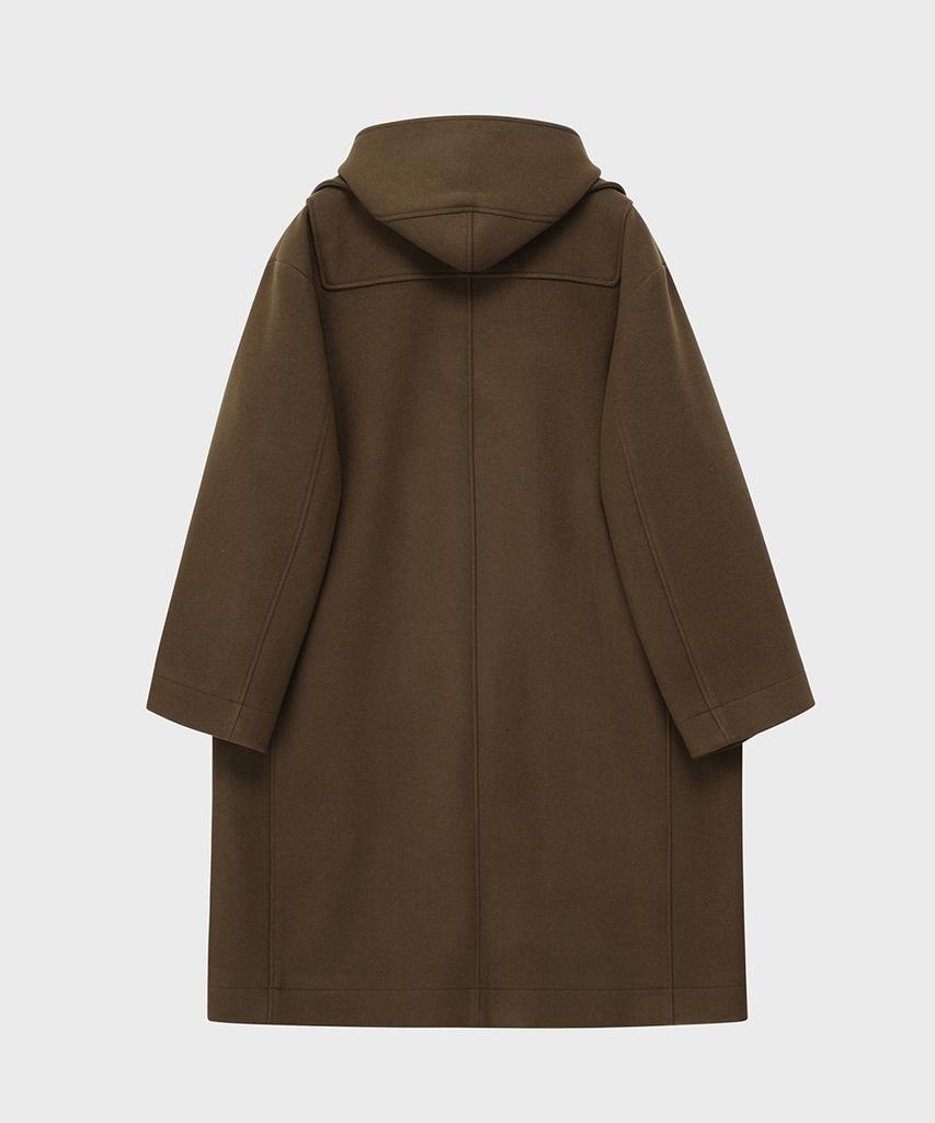 Noirer For Woman Oversized Hooded Duffle Coat (Brown)