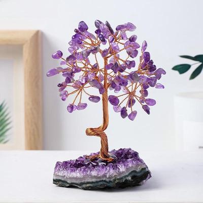 Украшение на дереве из драгоценных камней-аметистов – Crystal Home Decor Craft