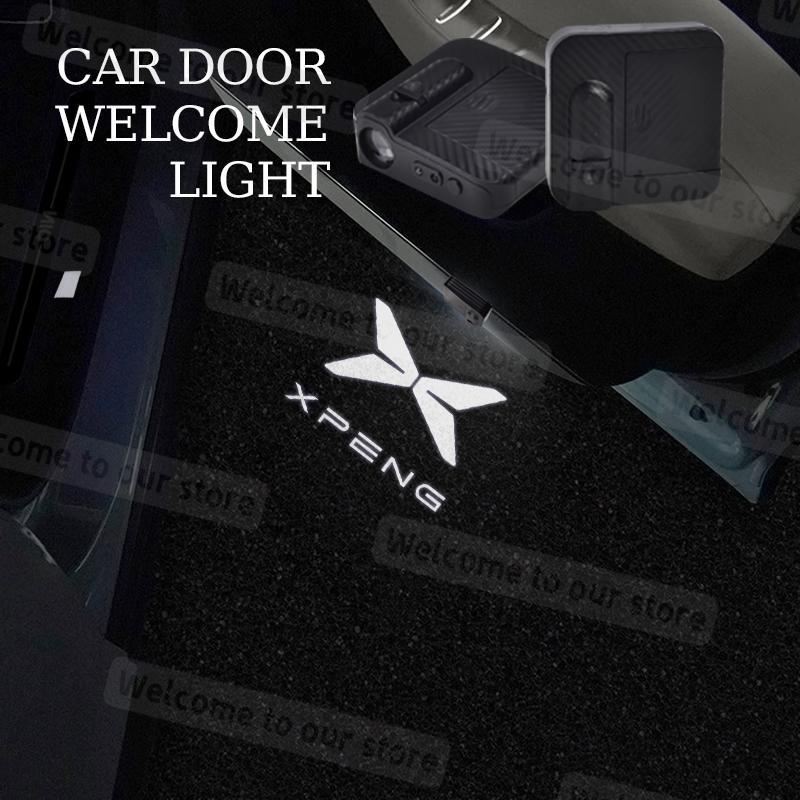 1/2Pcs For Xpeng G9 G3i P7 G6 X9 P5 P7i X2 N5 F30 H93 Beta Logo Car Door LED Lamps Projector HD Sensing Courtesy Welcome Light