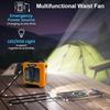 Портативный поясной вентилятор 10000 мАч, уличный подвесной шейный вентилятор, сильный ветер с повербанком, светодиодная подсветка для спорта, готовки, работы на открытом воздухе