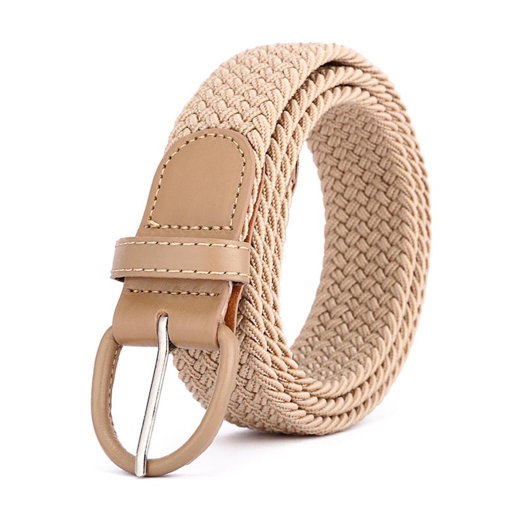 Мужской и женский эластичный эластичный саржевый повседневный ремень, дышащий студенческий тканый ремень