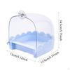 Bird Bath Bathtub Hanging Food Tray Shower Caged Parrot Bathing Tub for Budgerigar Finch