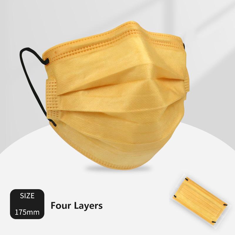 50 шт. 3/4 слойные маски для лица из ткани, выдуваемой методом расплавления, одноразовые защитные противопылевые маски для взрослых, нетканые ушные петли