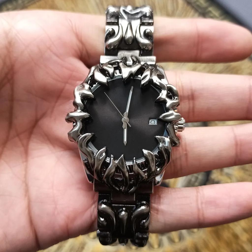 Y2k Red Devil Claw Hot Sell Original Alabaster Style Quartz Watch Men Unisex Hot Medieval Old Unique Creative High Quality Clock