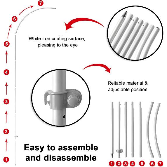 2 Pack Real Estate Agent Flags, 8FT Open House Signs with Flagpole Kit, Ground Stake, Windless Open House Supplies Flag Banner for Events,