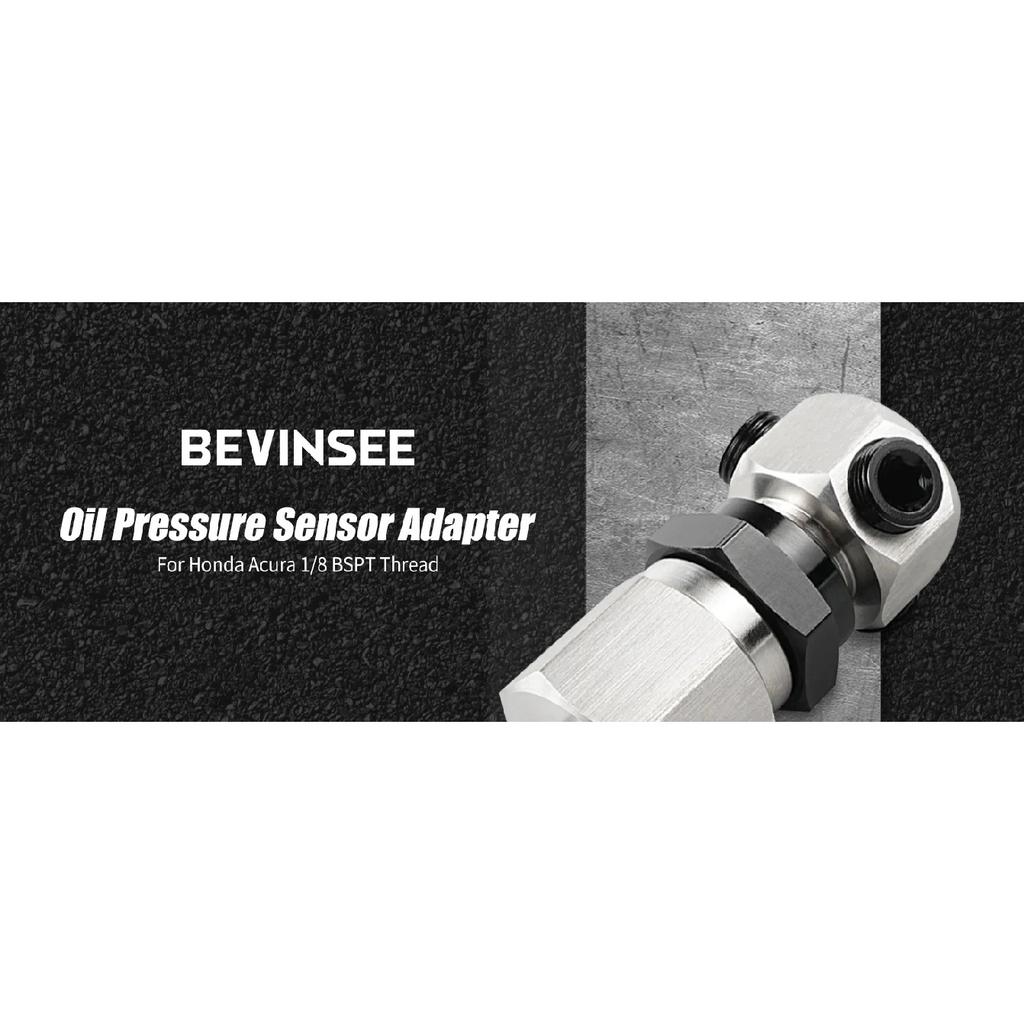 BEVINSEE Oil Pressure Sensor Adapter for Honda for Acura K Series K20 K24 1/8 BSPT Thread