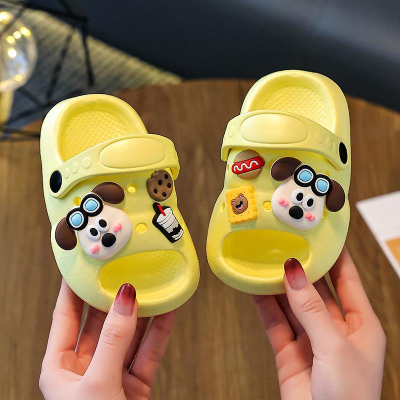 EVA Women's summer cartoon cute non-slip indoor bathing thick-soled slippers, baby sandals