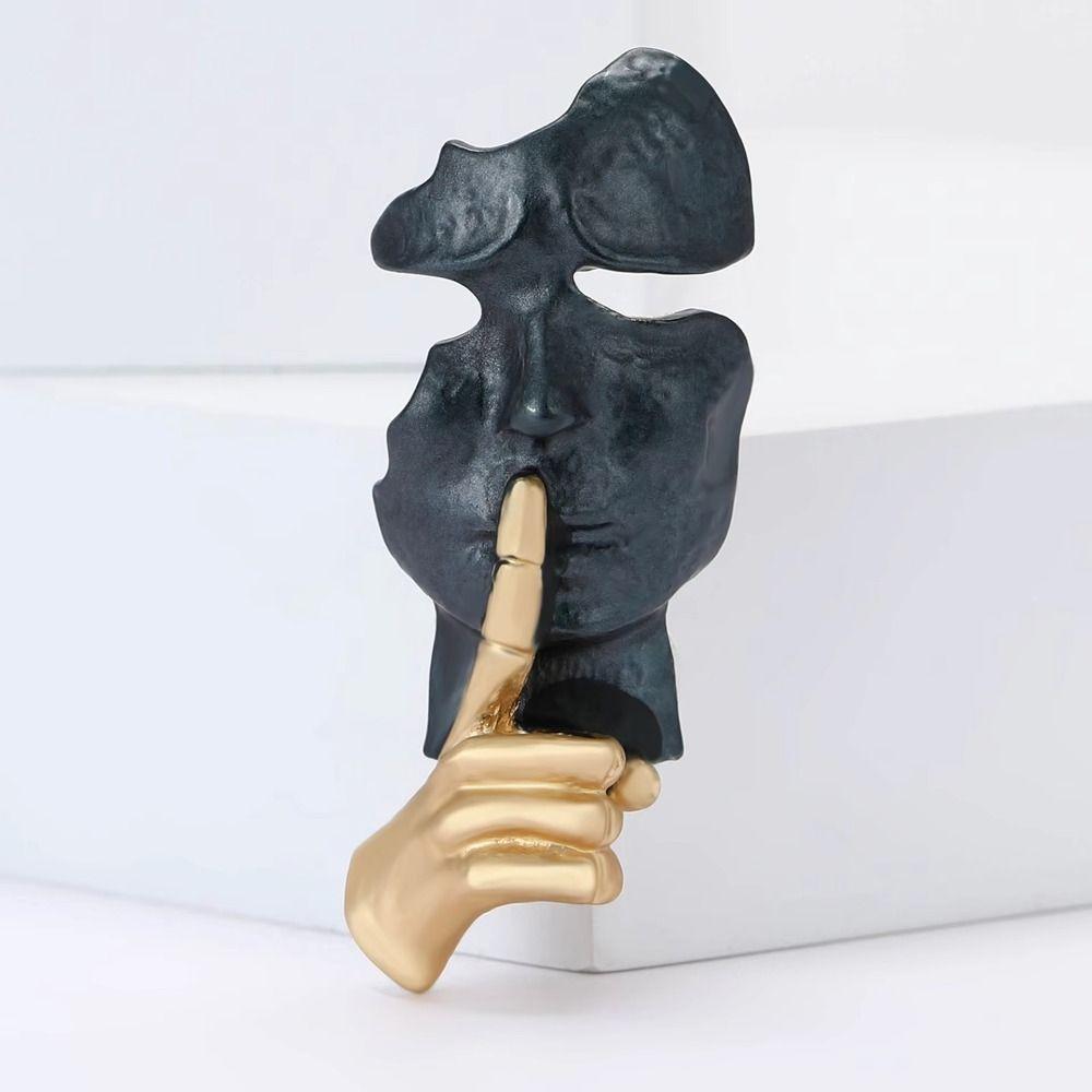 Винтажная брошь-маска, ювелирные изделия с личностью, подарки, новые значки с человеческим лицом