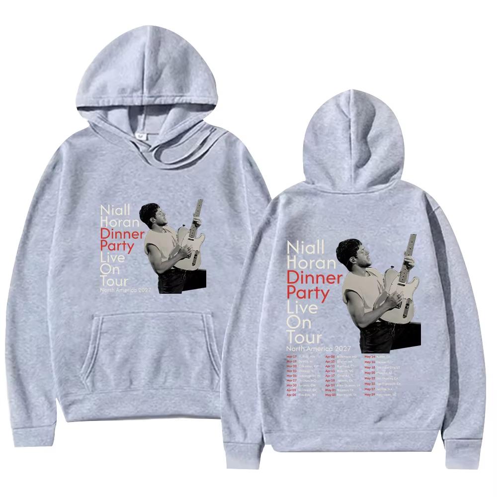 Худи Niall Horan Dinner Party Live Tour Северная Америка 2027 Y2k High Street Свитшот Одежда Мягкий Хлопковый Свитшот Свободный Уютный и Универсальный