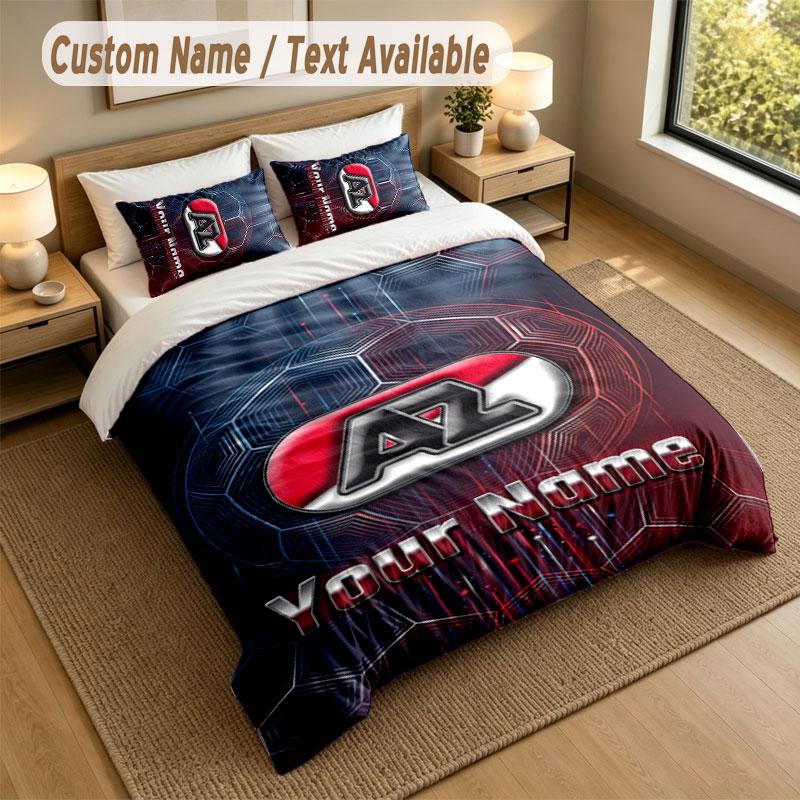 Bedding Set 1 Duvet Cover 2 Pillowcases AZ Alkmaar Print Soft Bed Linen Bedroom Decor