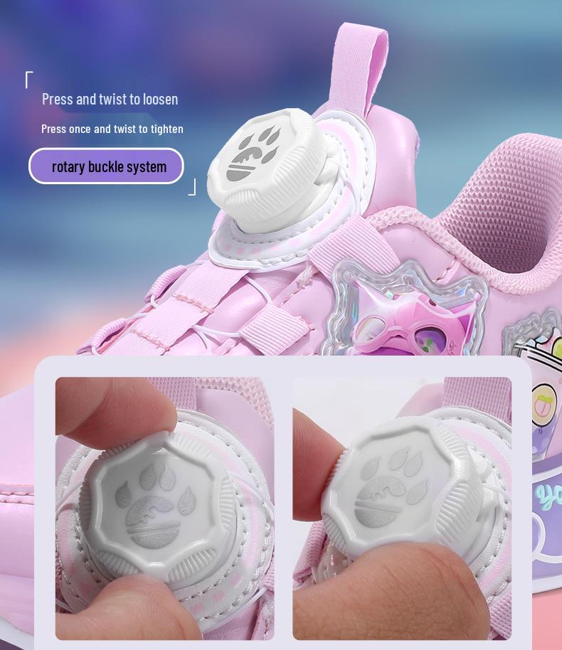 Водонепроницаемые кожаные кроссовки для бега для девочек 2025 года – противоскользящие, с мягкой подошвой, повседневные для детей старшего возраста