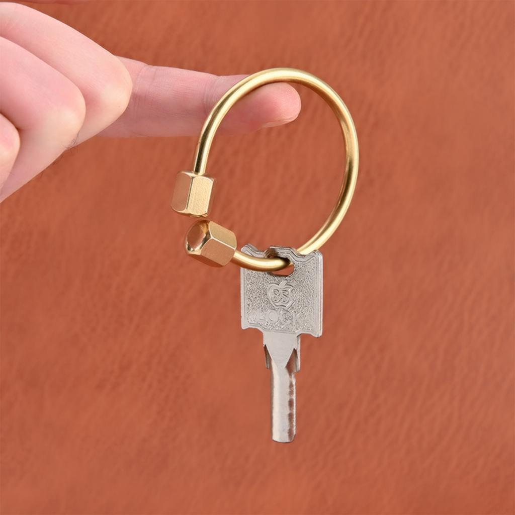 Durability Brasses Wristband Keychains Clasps Light Weight Antique Bronze Key Rings for Key Tool Accessories Outdoor Gears