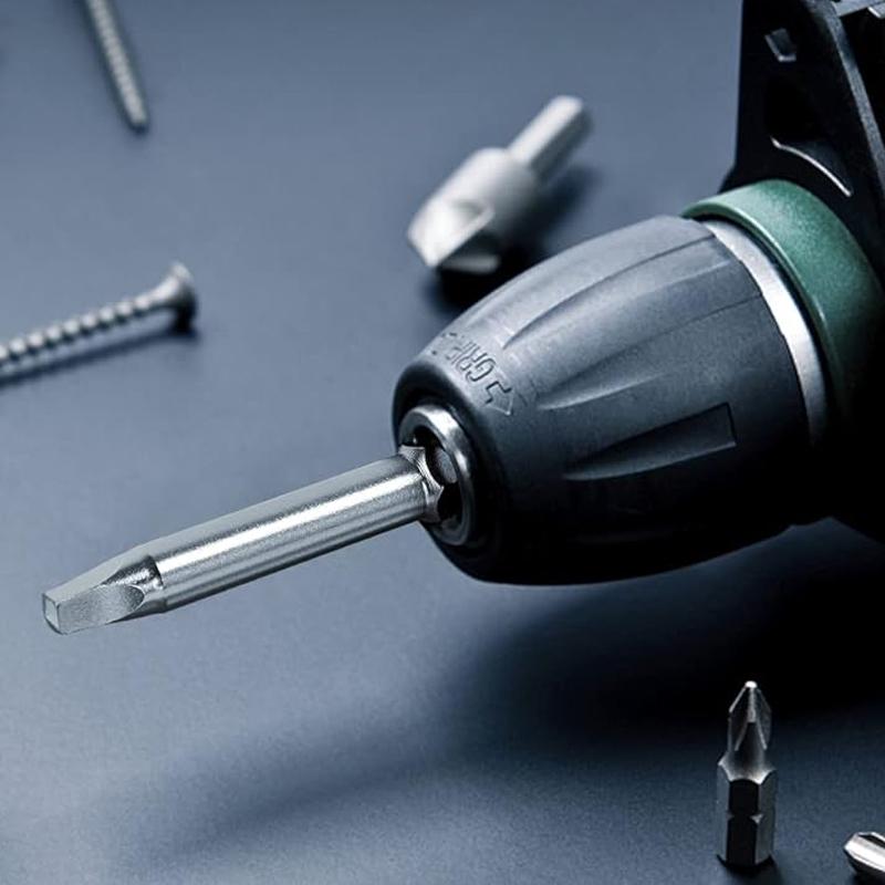 Magnetic Square Screwdriver Bit Set S2 Steel Screw Drill Socket SQ Head Tip Adapter Precision Bat Power Tool Long 1/4in Shank