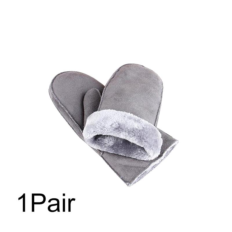 1 пара варежек с подогревом, зимние ветрозащитные перчатки для верховой езды на открытом воздухе, теплые перчатки с закрытыми пальцами, кашемировые перчатки, мягкие теплые перчатки из искусственного меха и замши