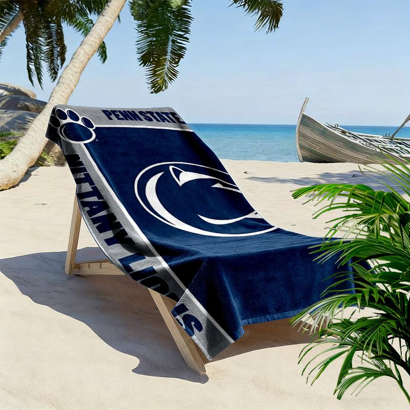 Penn State Nittany Lions Print Beach Towel, Large Soft Quick Dry Towel for Beach Camping Swimming
