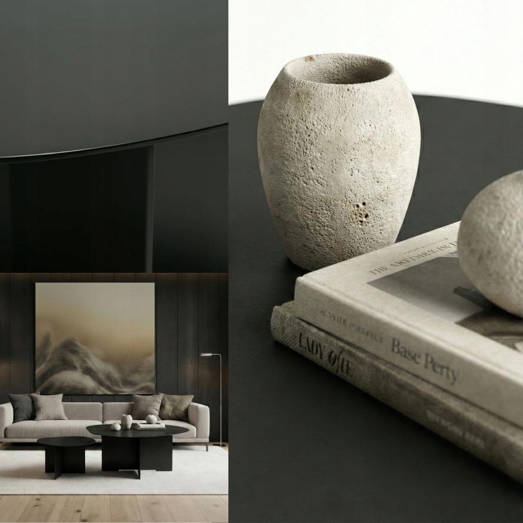 Coffee Table for the Living Room Loft Metal Black Rubi 80x38cm