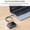 Внешняя звуковая карта USB 3 порта USB 2.0 на 3,5 мм звуковая карта с регулятором громкости, не требующая драйверов, с регулируемой громкостью