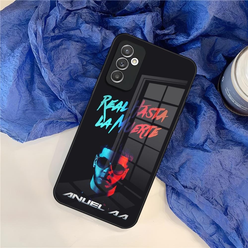 Rapper Anuel AA Real Hasta La Muerte Phone Case for Samsung S25 S24 S30 S21 S23 S20 S22 Fe S10 E S9 Note 20 Pro Ultra Plus glass