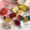 Durian Cartoon  Hair Claw Strawberry Acetic Acid Shark Clip Cute Fruit Hair Grab  Streetwear