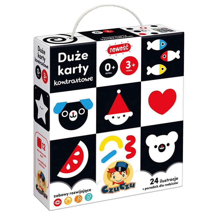 Duże Karty Kontrastowe Dla Dzieci 0+ I 3M+, Czuczu