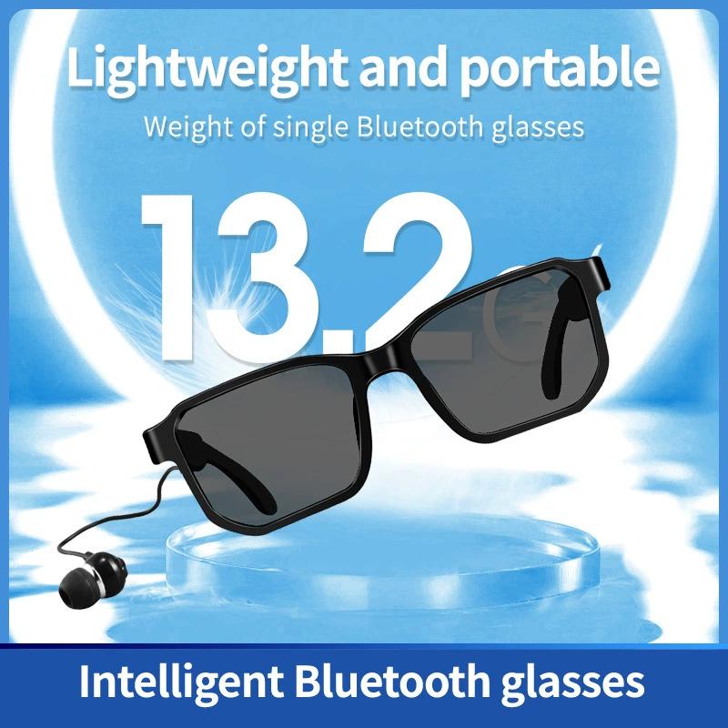 Ultra Thin Wireless Music Sunglasses Headphones BT Low Latency Stereo UV Resistant Sunglasses Compatible with Multiple Platforms