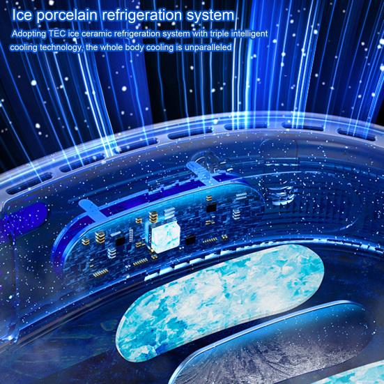 Hanging Neck Fan 20db Silent Noise Reduction 5 Speeds Adjustable Bladeless Fan Cooling Rechargeable Summer Outdoor Portable USB Fan Creative Gift