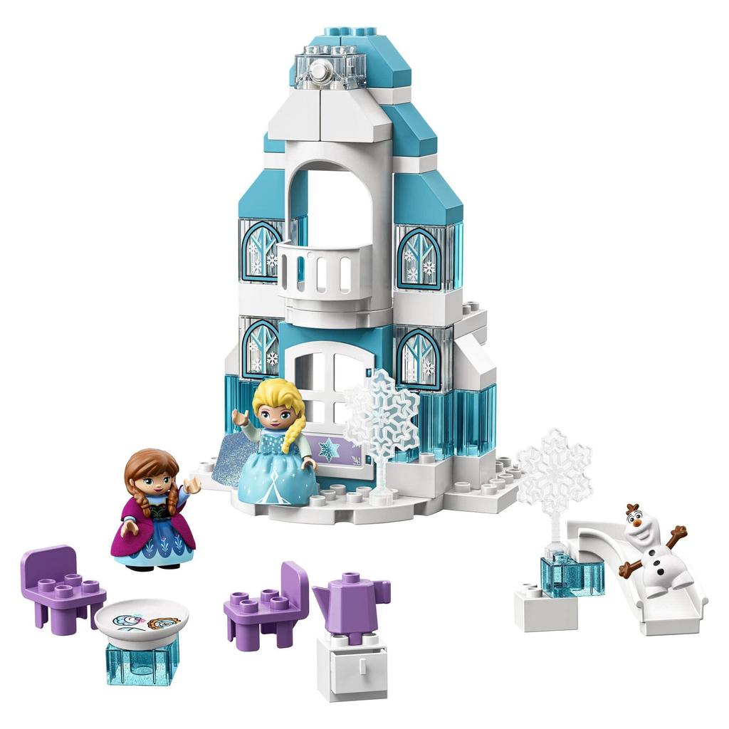 LEGO Duplo Frozen Ice Castle Рождественский подарок Рождество 10899 Игрушечный блок Подарок для младенцев Кукла Замок для младенцев Кукла для мальчиков и девочек от 2 лет и старше Светящаяся!