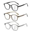 New Retro Progressive Multifocal Round Reading Glasses Far and Near Dual-purpose Presbyopia Glasses Anti Blue Light Eyewear