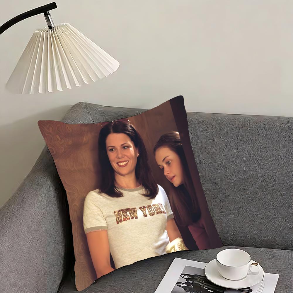 GGilmore GirlsS TV Series Cushion Cover Pillowcase Ultra Soft Skin Friendly Fabric Cloud Like Comfort Concealed Zipper